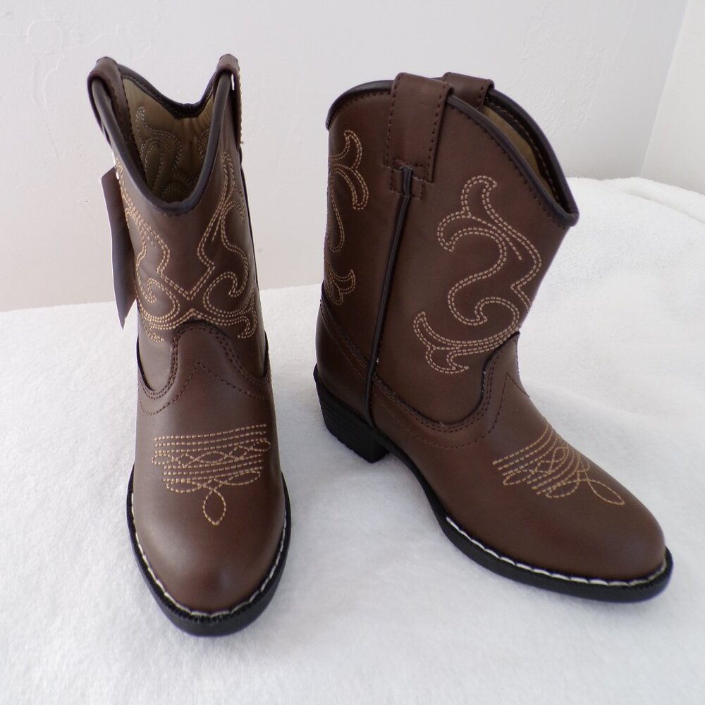 Toddler Cowboy Cowgirl Stitched Embroidered Western Boots NWT Canyon Trails